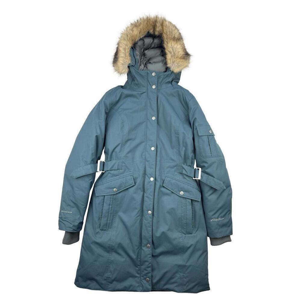 Eddie Bauer Weatheredge Superior Stadium Down Parka Teal Green Size M